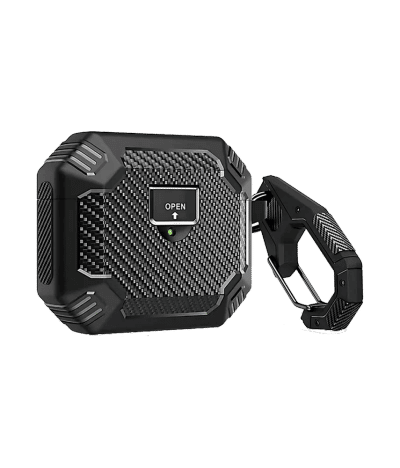 Чохол для гарнітури AirPods Pro Carbon Lock Button Black