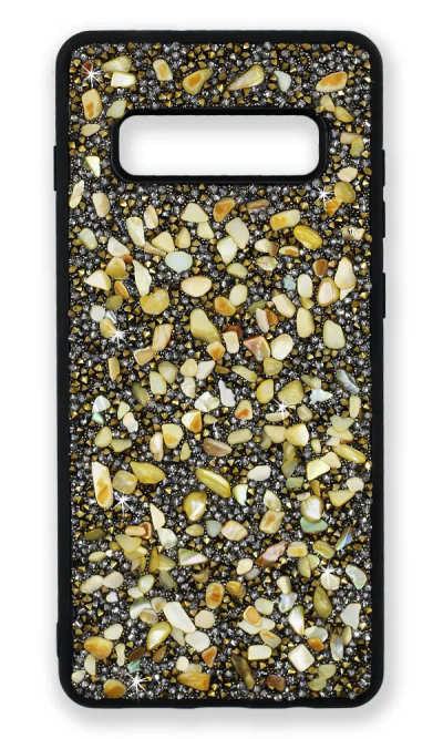 Cover-plate Bling World Stone for Samsung S10 Plus SM-G975F Gold
