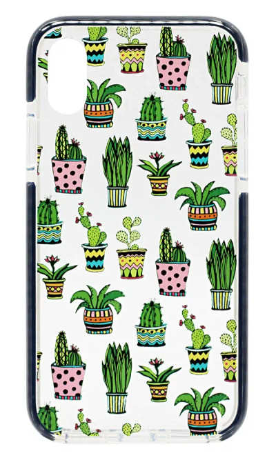 Silicone Print Border for iPhone XS Max Plants