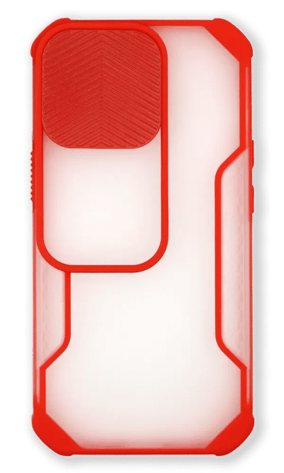 Enchanting OffCam Easy TPU case for iPhone 13 Pro Clear / Red