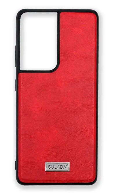 Cover-plate Sulada Skin for Samsung S21 Ultra SM-G998B Red