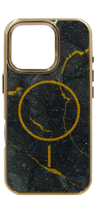 Sand Marble MagSafe Silicone Case for iPhone 15 Pro Max Black