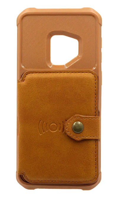 Silicone Card Wallet for Samsung S9 SM-G960 Brown