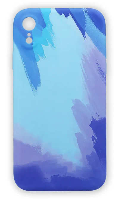 Чохол силіконовий Watercolor для iPhone XR Blue