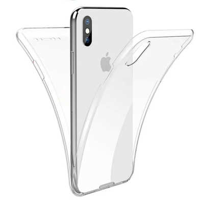 Silicone Case 360 Degree for iPhone X / XS Transparent