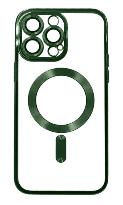Electroplating Magsafe silicone case for iPhone 16 Pro Max Green