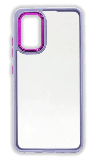Gloss Metal Buttons cover for Samsung A24 SM-A245F Clear/Lilac