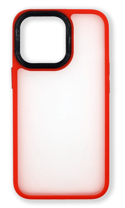 Shadow Matt Metal Buttons case for iPhone 13 Pro Red