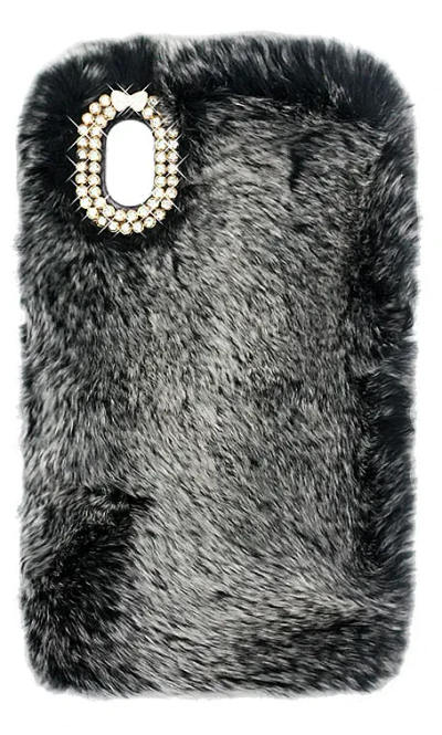 Чохол силіконовий Faux Fur для iPhone XR Grey