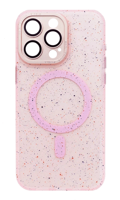 Paint Splatter Magsafe cover for iPhone 15 Pro Pink