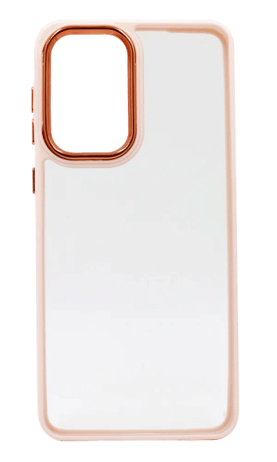 Gloss Metal Buttons Cover for Samsung S20 FE SM-G780F Clear/Pink