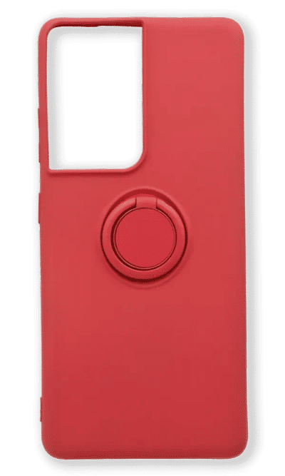 Silicone case Slim + Ring Holder Samsung S21 Ultra SM-G998B Rose Red