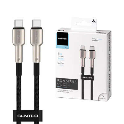 Кабель Type-C to Type-C 1м Senteo SM-03 Iron 60W Black