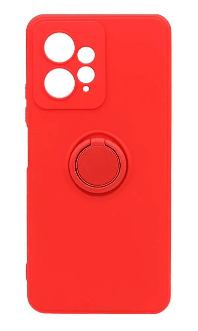 Cover silicone Matte Color Buttons + RingHolder Xiaomi Redmi Note 12 Red