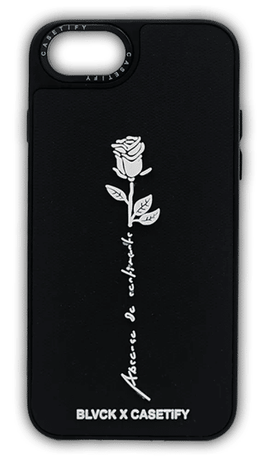 Cover Caseti 3d Blvck Rose for iPhone SE2 / 8 / 7 Black