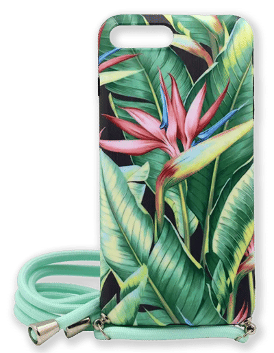 Silicone case Shoulder Strap Tropic for iPhone 8/7 Plus Green