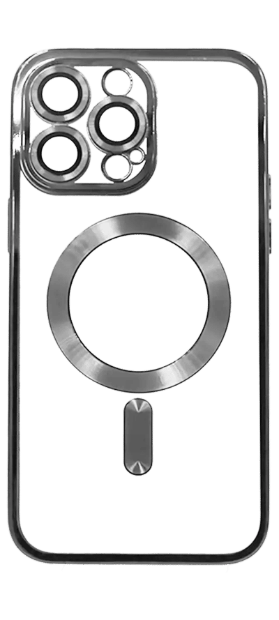 Electroplating Magsafe silicone case for iPhone 15 Pro Silver