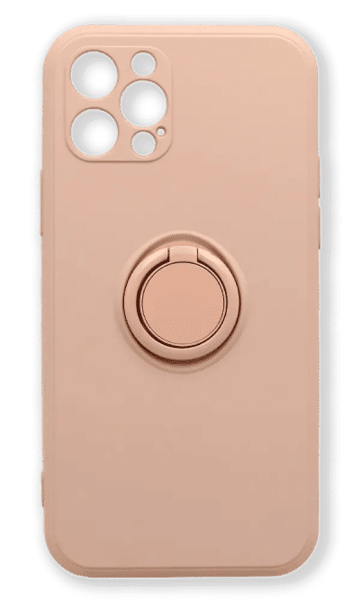 Silicone Soft Case + Ring Case for iPhone 12 Pro Pink Sand