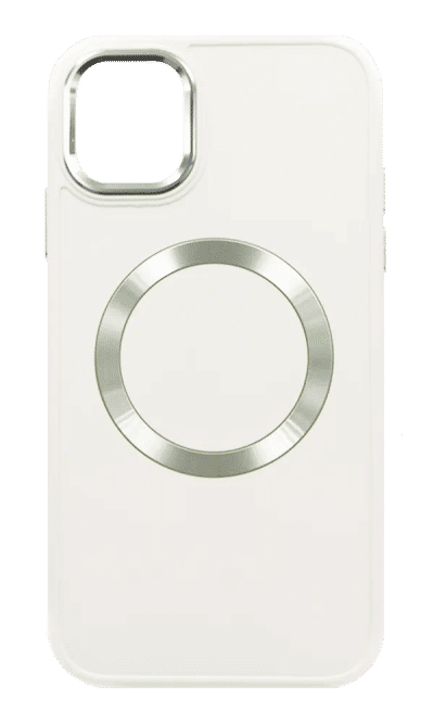 Bonbon Metal Buttons Ring cover for iPhone 14 Pro White