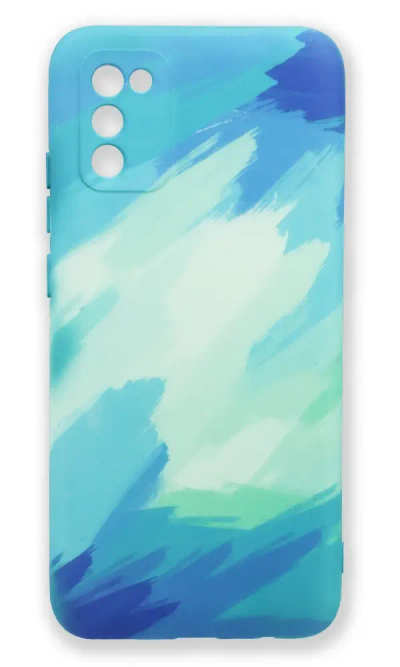 Molan Silicone Full Cam Rainbow Mix case for Samsung A02s SM-A025F Blue