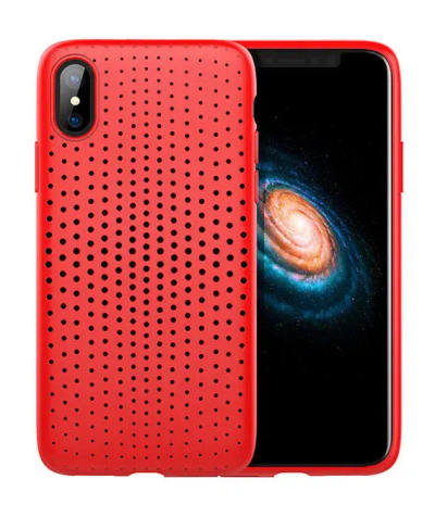 Silicone Rock Dot Series for iPhone X / XS Red (RPC1330)