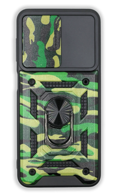 Cover Hybrid CamOff+ Ring for Samsung A13 SM-A135F Army Green