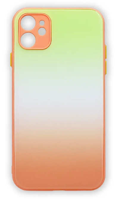 Чохол-накладка Glass Rainbow для iPhone 11 White/Pink