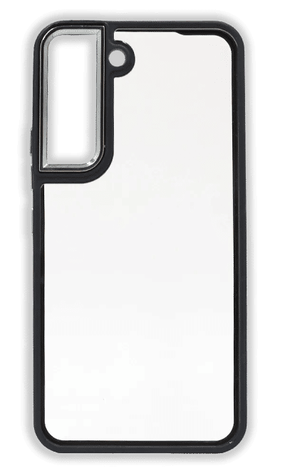 Gloss Metal Buttons Cover for Samsung S22 Plus SM-S906B Clear/Black