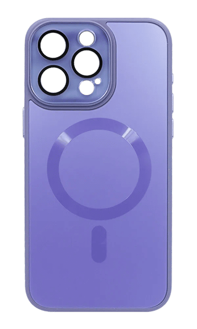 Sapphire Matt Metal Buttons Magsafe cover for iPhone 15 Pro Lilac