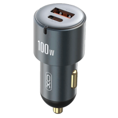 Car Charger 1USB+1Type-C XO CC47 Shared QC&PD 100W Black
