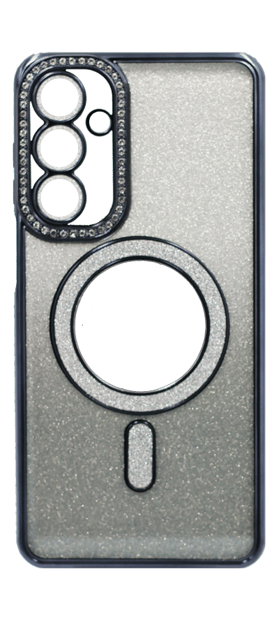 Silicone case Chrom Border Mirror Magsafe Samsung A16 SM-A165F Black