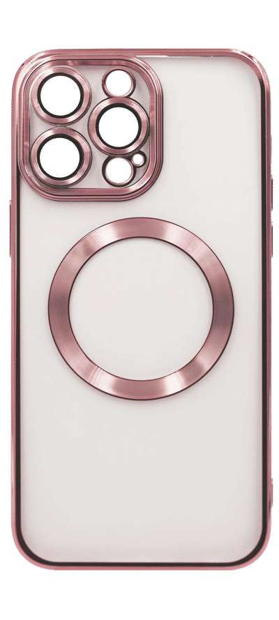 Silicon Electroplating Circle case for iPhone 14 Pro Pink
