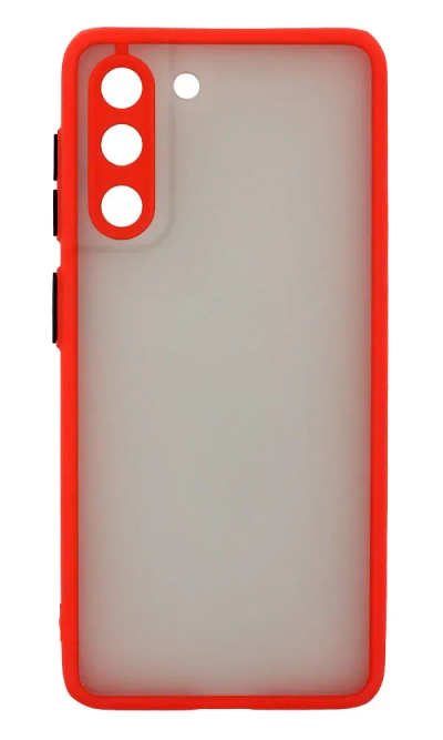 Cover-pad Mate + Border Silicon Samsung S21 SM-G991B Red