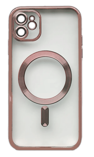 Electroplating Magsafe silicone cover for iPhone 11 Pink