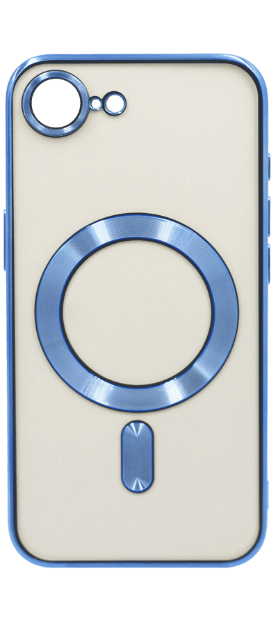 Electroplating Magsafe Silicone Case for iPhone 16e Blue