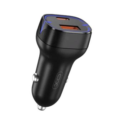 Car Charger 1USB + 1Type-C XO CC37 QC&PD 20W Black