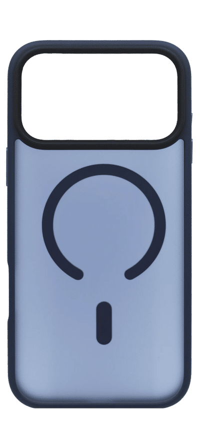 Shadow Matt Metal Buttons Magsafe Case for iPhone 17 Pro Max Blue