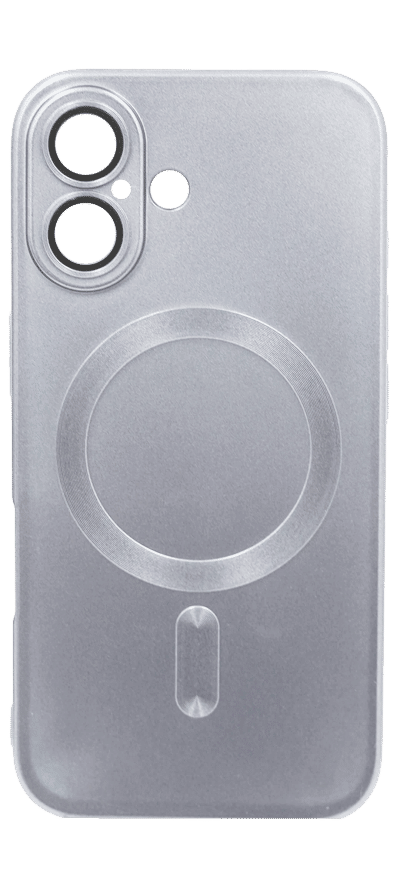 Silicone case Matte Soft Magsafe for iPhone 16 Silver