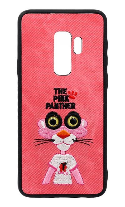 Case-pad Animal Eyes for Samsung S9 Plus SM-G965 Textile Panther Pink