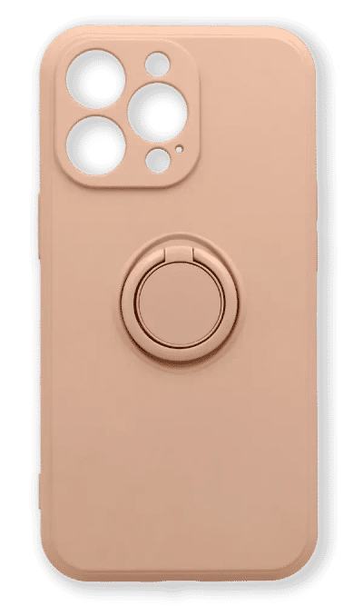 Silicone Case Soft Case + Ring for iPhone 13 Pro Pink Sand