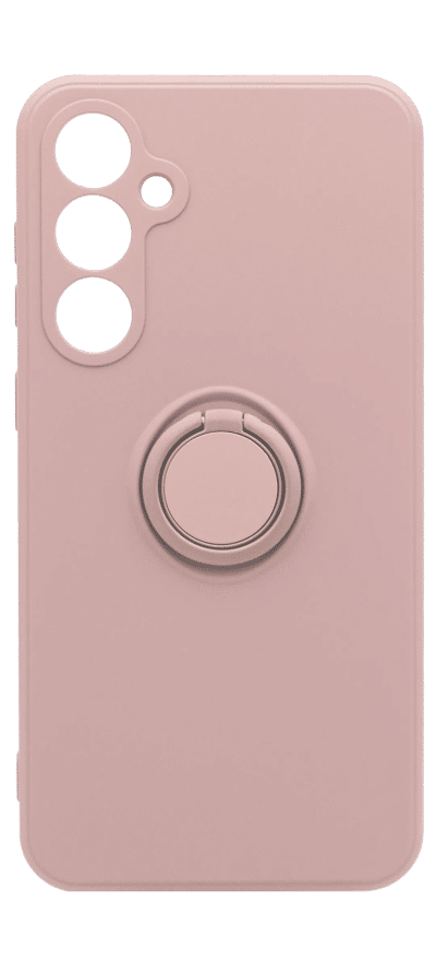 Case silicone Matte Color Buttons + RingHolder Samsung S23 FE SM-S711B Pink