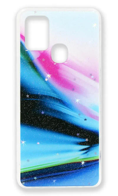 Cover plate Smoll Sparkles Aurora for Samsung Galaxy A21s SM-A217F Blue