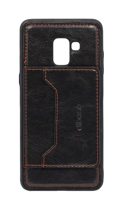 Silicone Dibase + Eco leather for Samsung A8 + 2018 SM-A730F Brown