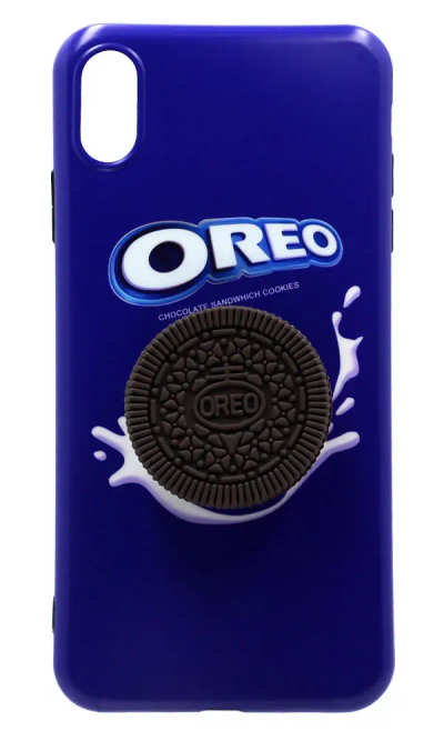 Silicone Cover Oreo + PopSocket for iPhone XS Max Blue