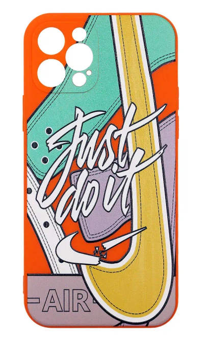 Silicone Cover Print Do it for iPhone 12/12 Pro Orange