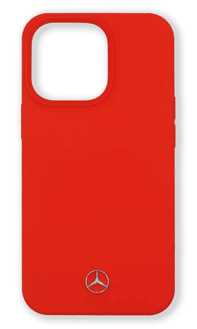 Cover Mercedes Liquid silicone Hard for iPhone 13 Pro Red (MEHCP13LSILRD)