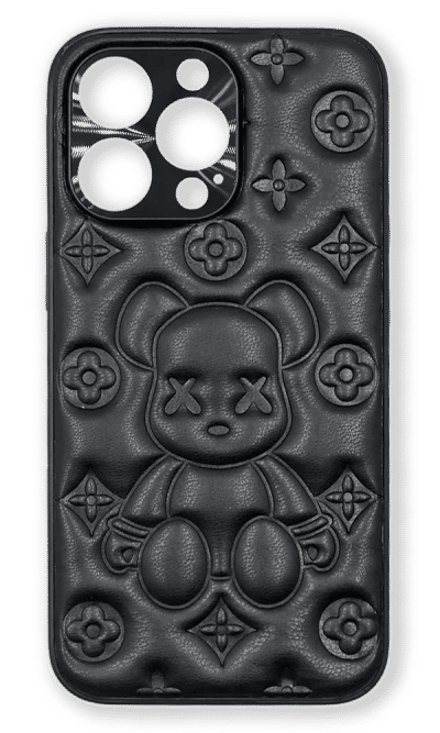 Чохол-накладка Leather Bear для iPhone 14 Pro Black