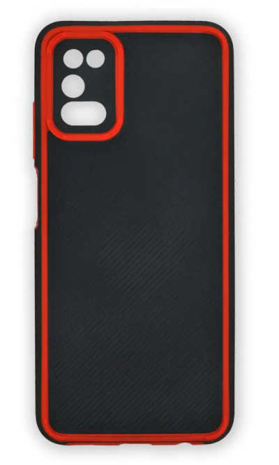 Carbon Eye cover for Samsung A03s SM-A037F Black / Red