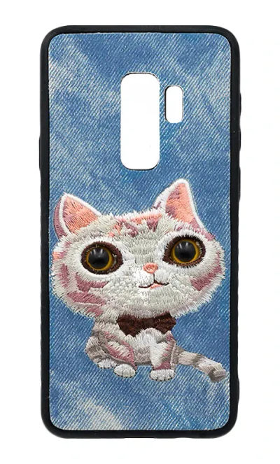 Чохол-накладка Animal Eyes для Samsung S9 Plus SM-G965 Textile Cat Jeans