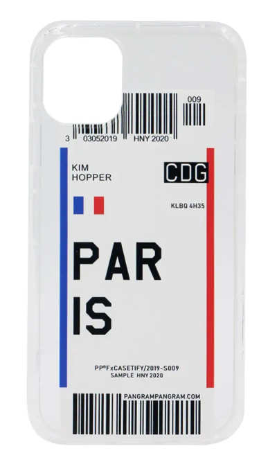 Silicone Cover Print Travel Paris 11 for iPhone Pro Max Transparent
